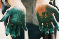 Maneras y medios suaves y seguros de cómo lavar el verde brillante de la piel